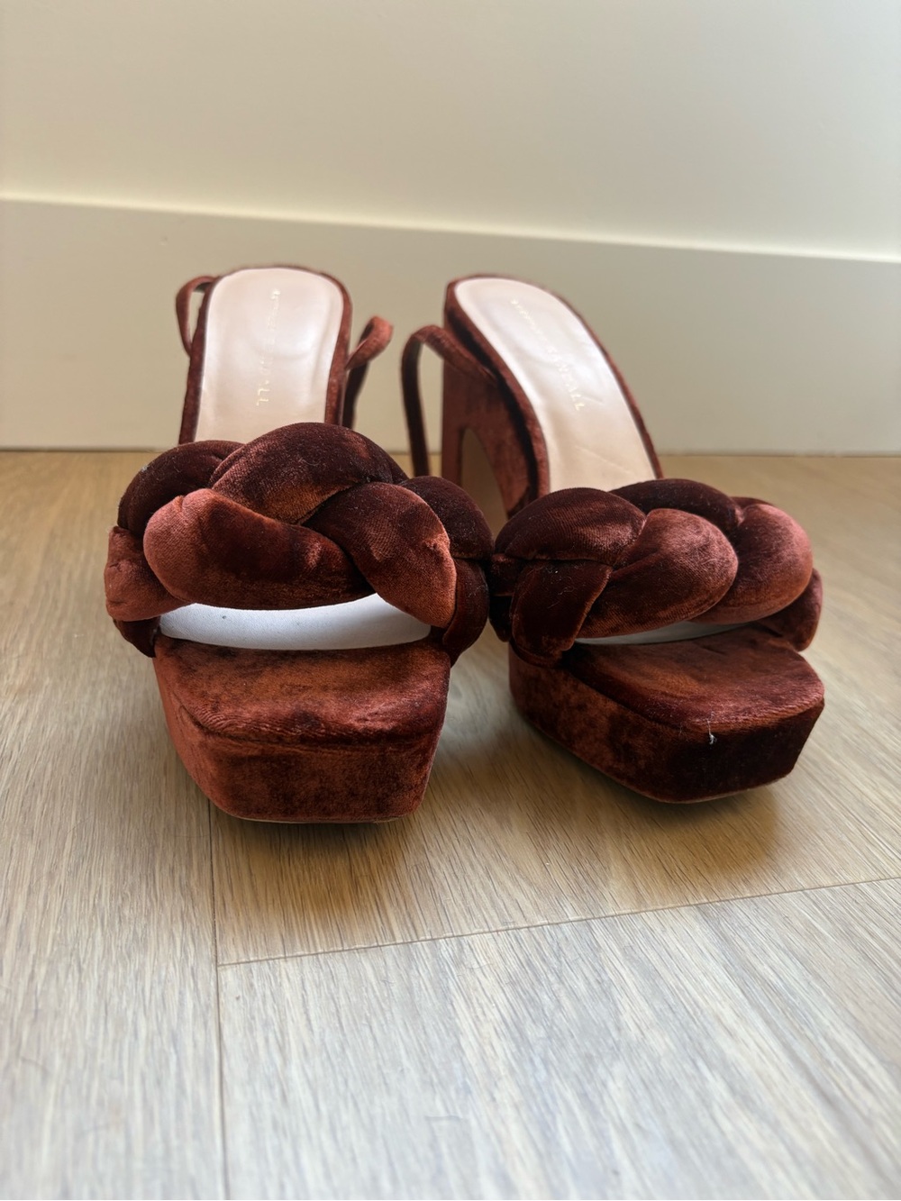 Loeffler Randall Velvet Platform Sandals